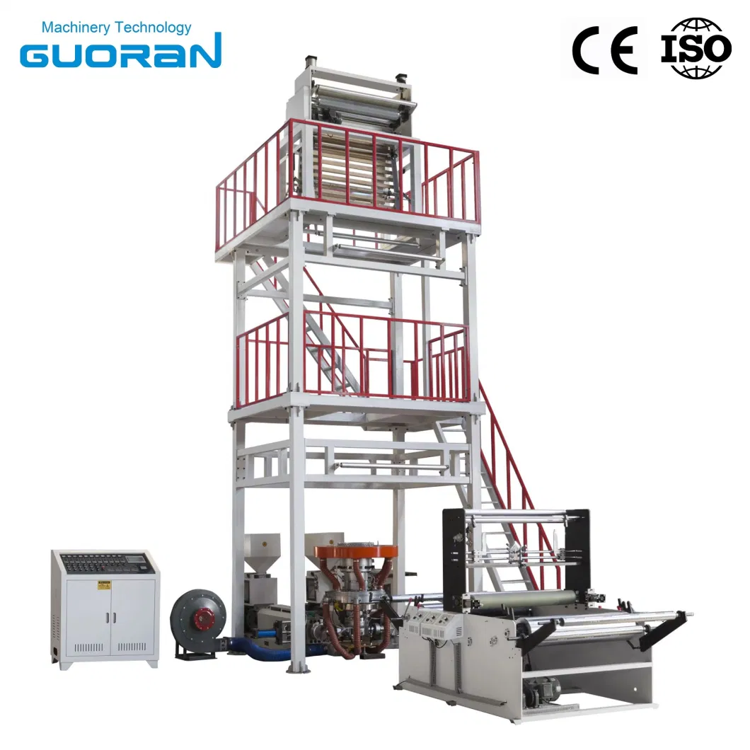 Automatic High Speed Rotary Die Head Film Blown Machine Film Biodegradable HDPE LDPE PP PE Plastic Film Blowing Extrusion Machine Film Slitting Machine Price