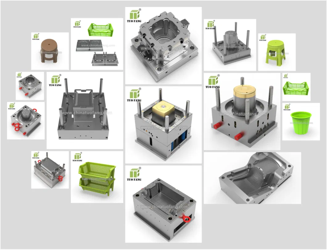 Mould for Two Cavities 2.2 Liter / 20L Plastic Paint Bucket Injection Mould